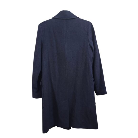 FLEURETTE DOUBLE BREASTED WOOL /Cashmere A-LINE MIDNIGHT LONG JACKET COAT sz 8 - Picture 6 of 16